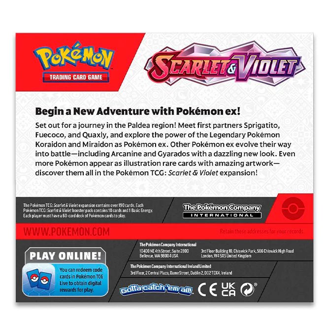 Pokémon Scarlet & Violet SV01 Base Set Booster Box (36 Boosters) - TYRA TCG