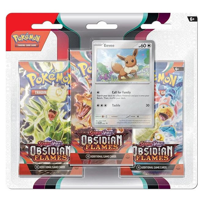 Pokémon Scarlet & Violet SV03 Obsidian Flames 3 Pack Blister (Eevee) - TYRA TCG