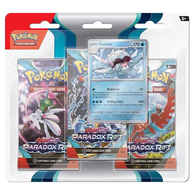 Pokémon Scarlet & Violet SV04 Paradox Rift 3 Pack Blister (Cetitan) - TYRA TCG
