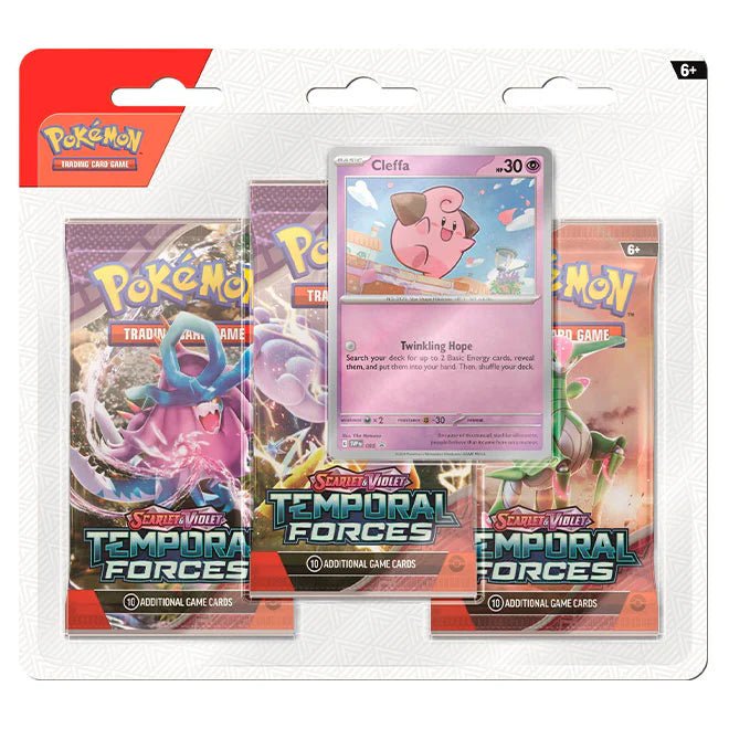 Pokémon Scarlet & Violet SV05 Temporal Forces 3 Pack Blister (Cleffa) - TYRA TCG