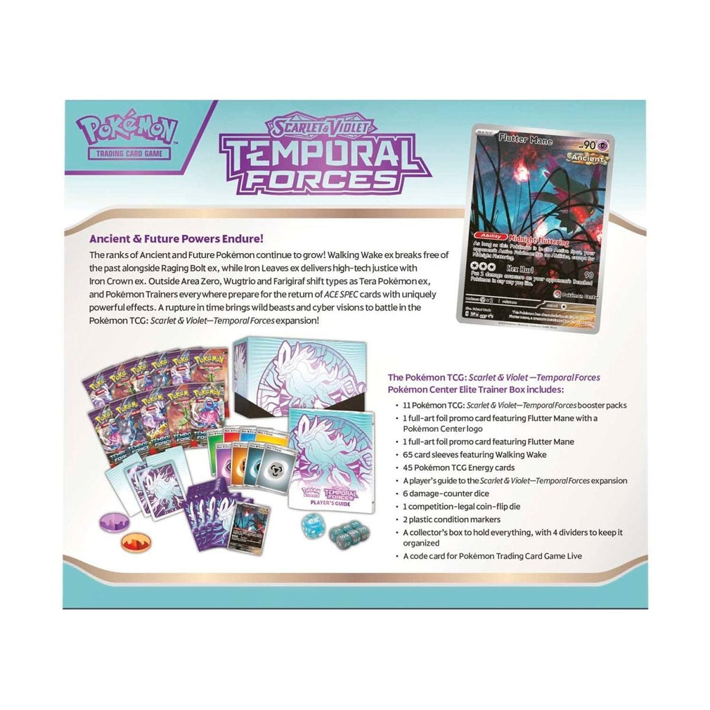 Pokémon Scarlet & Violet – SV05 Temporal Forces – Pokémon Center Elite Trainer Box Walking Wake (Pokémon Center Exclusive) - TYRA TCG