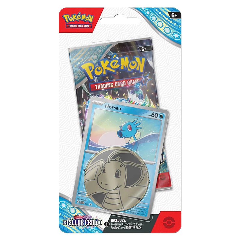 Pokémon Scarlet & Violet – SV07 Stellar Crown – Checklane Blister Horsea (1 Booster) - TYRA TCG