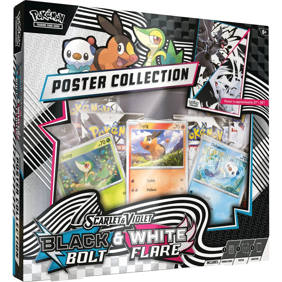 Pokémon Scarlet & Violet – SV10.5 Black Bolt & White Flare – Unova Poster Collection - TYRA TCG