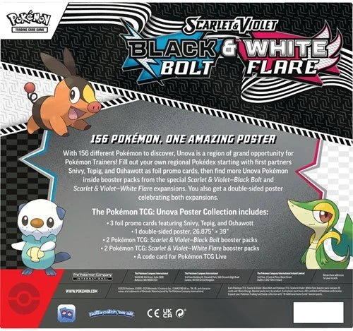 Pokémon Scarlet & Violet – SV10.5 Black Bolt & White Flare – Unova Poster Collection - TYRA TCG