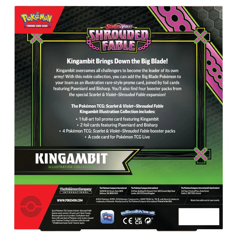 Pokémon Scarlet & Violet SV6.5 Shrouded Fable Kingambit Illustration Collection Box - TYRA TCG