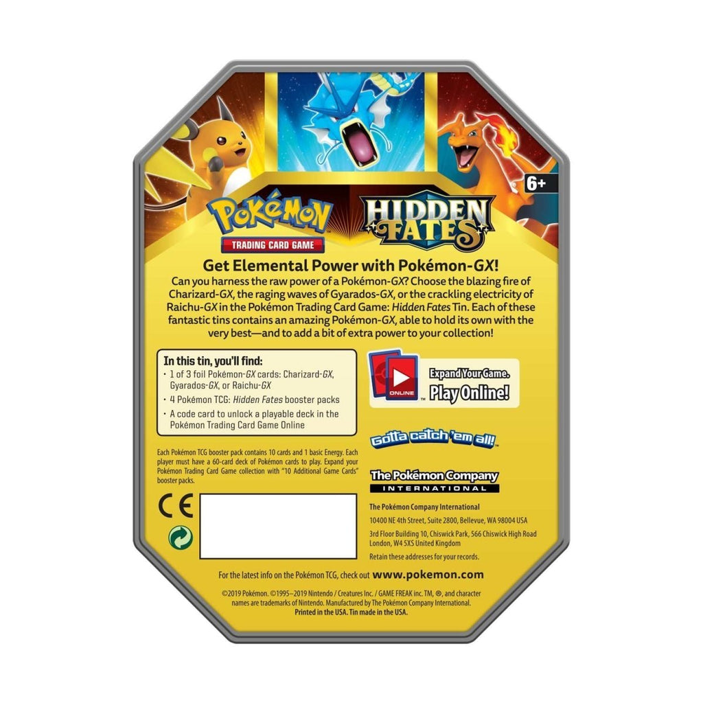 Pokémon Sun & Moon – Hidden Fates – Tin (Raichu - GX) - TYRA TCG
