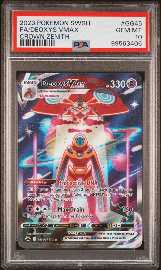 Pokémon Sword & Shield – SS12.5 Crown Zenith – #GG45 FA/DEOXYS VMAX PSA 10 - TYRA TCG
