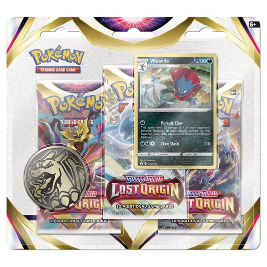 Pokémon Sword & Shield – SWSH11 Lost Origin – 3 - Pack Blister - TYRA TCG