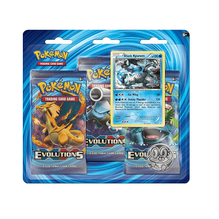 Pokémon XY – XY12 Evolutions – 3 Pack Blister Black Kyurem - TYRA TCG