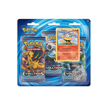 Pokémon XY – XY12 Evolutions – 3 Pack Blister Braixen - TYRA TCG