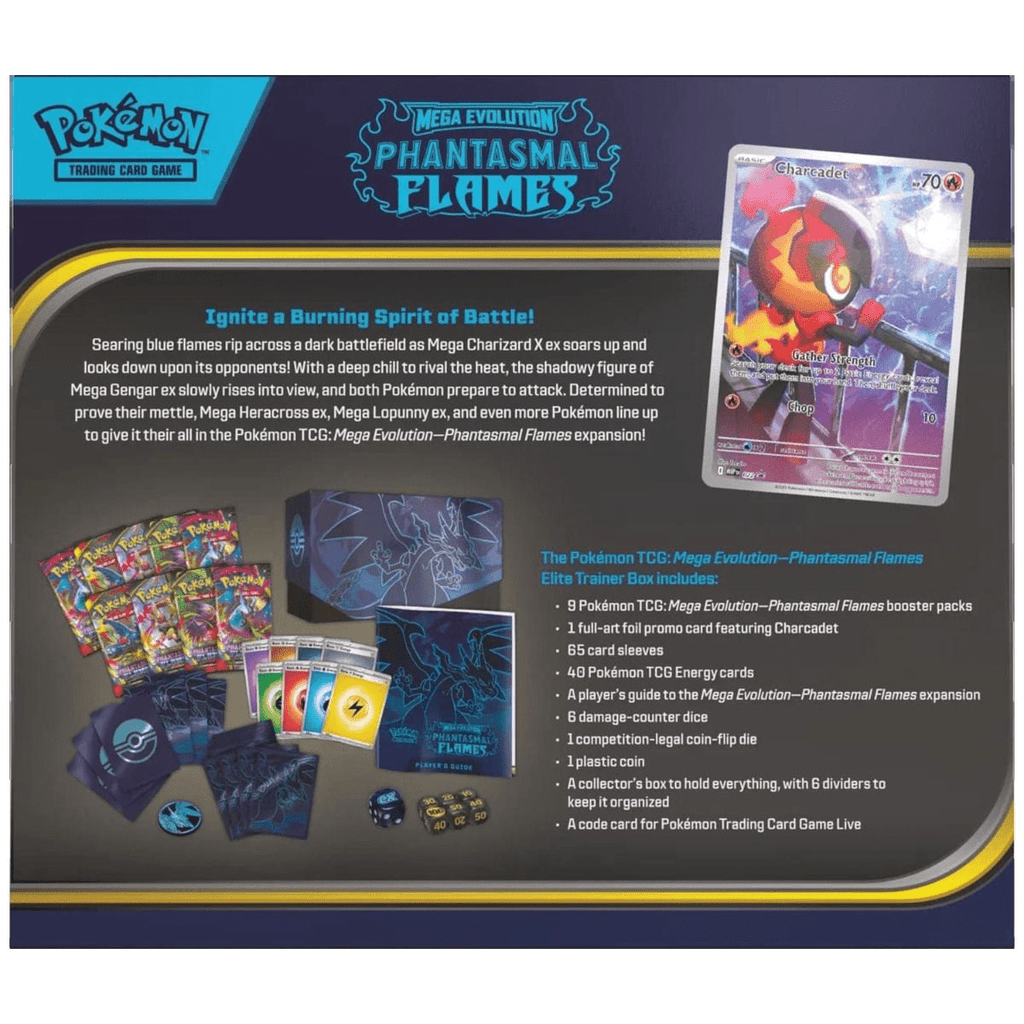[PRE - ORDER] Pokémon Mega Evolution – MEG02 Phantasmal Flames – Elite Trainer Box - TYRA TCG